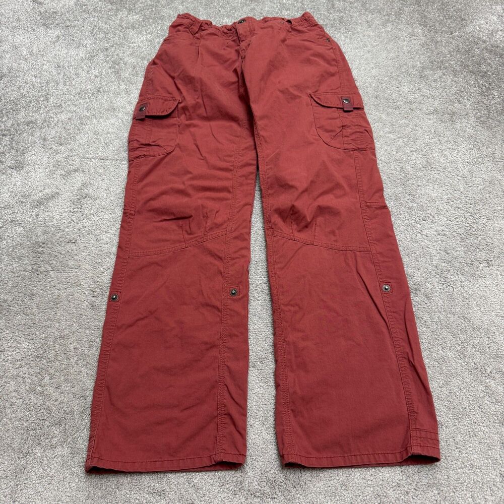 KUHL Splash Roll-Up Hiking Cargo Pants Womens 1 R Red ÜberKühl Stretch Outdoor